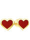 Eforo Kids Earrings Studs Hearts from Gold 9K