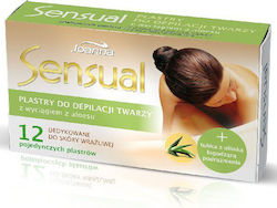 Joanna Sensual Facial Hair Removal Patches Aloe Vera 1op 12pcs