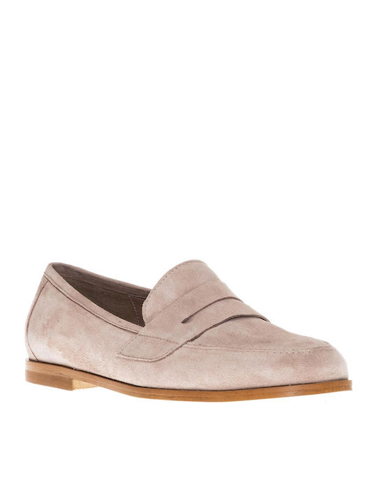 Malena Δερμάτινα Γυναικεία Loafers σε Ροζ Χρώμα