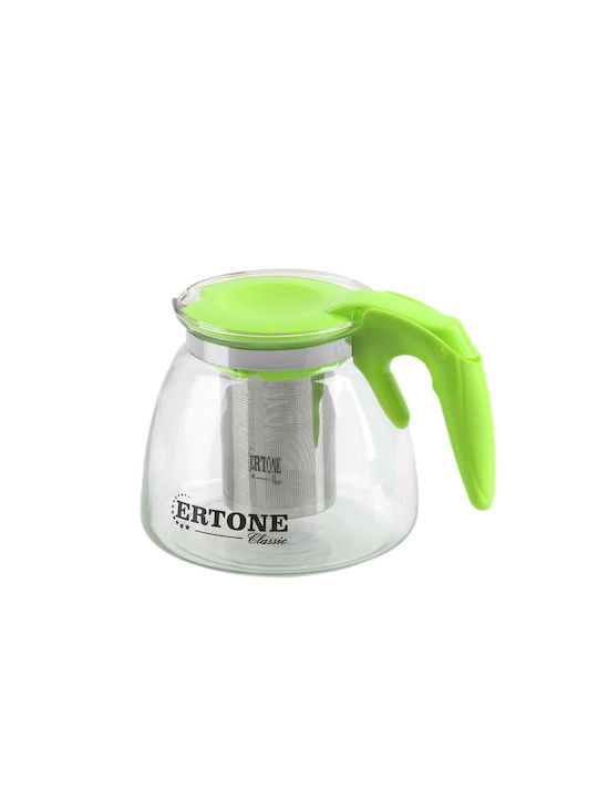 Ertone Чайник с Филтър Стъклен Зелен 900ml
