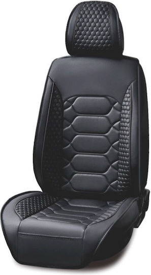 Cedauto Set Autositzlehnen 2Stück Leder Schwarz