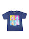 Kinder-T-Shirt Blau Fortnite