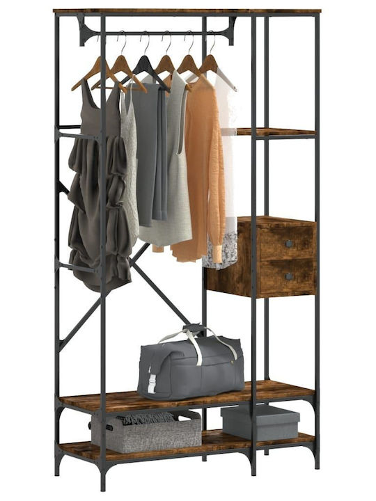 vidaXL Floor Garment Rack made of Wood Brown 97...