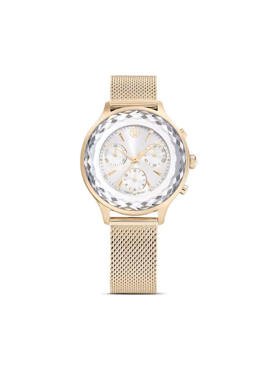 Swarovski Nova Watch Chronograph with Gold Metal Bracelet