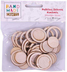 Hand Made Crafts Wooden Circular Discs 20pcs 3cm