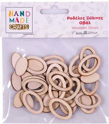 Hand Made Crafts Wooden Oval Slices 20pcs 3cm