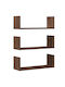 Shelves Wall Brown 3pcs 58x18x18cm