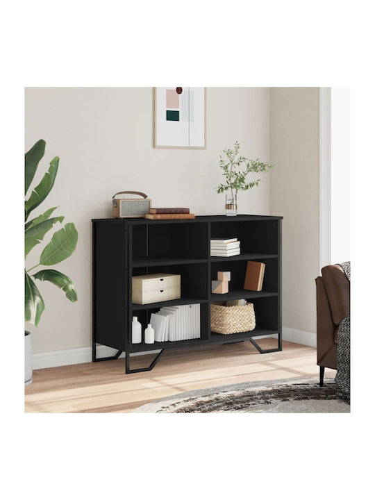 Sideboard made of Wood & Metal Black 101x35.5x74.5cm