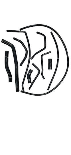 Silicone Hoses Yamaha Tmax 500 530 560 Xp500 Xp530 Black