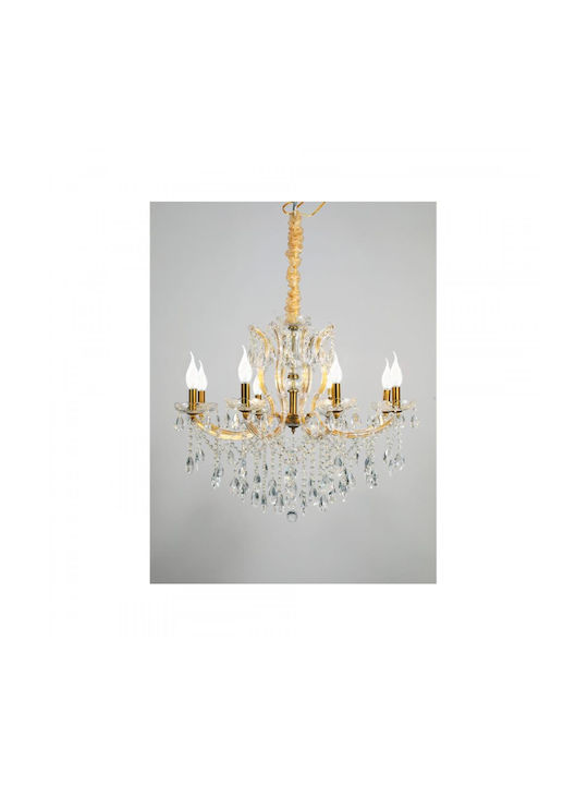 Inlight Kronleuchter 8xE14 mit Kerzen Bronze 5244-8-BR
