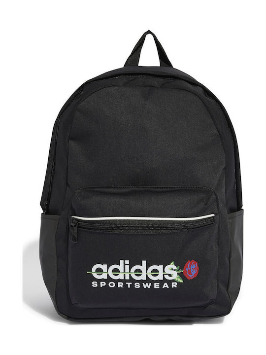Flower Backpack Γυναικεία Τσάντα Πλάτης Μαύρη