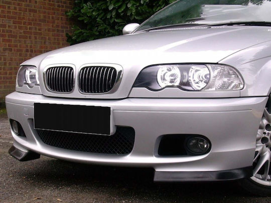 Set 2 Front Bumper Extensions Compatible Bmw Series 3 E46 1998-2005 M-tech Design