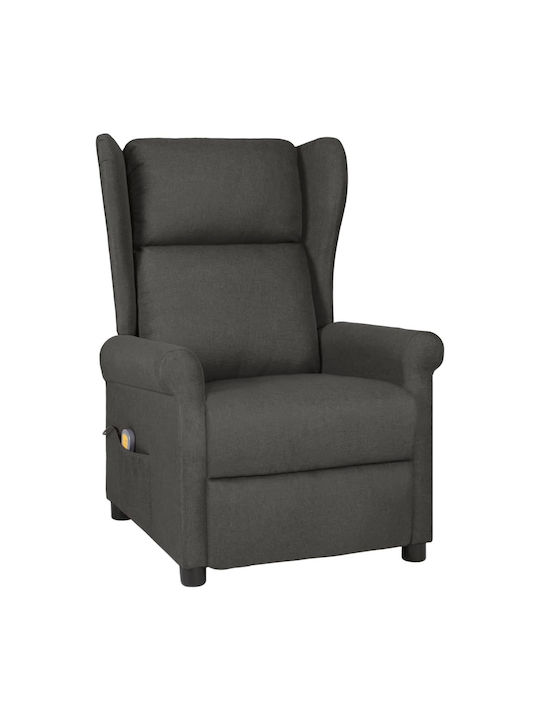 Fotoliu Relax Masaj cu Puf Gri închis 73x95x103cm