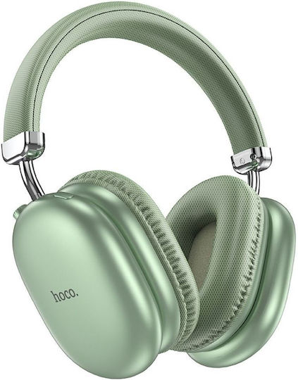 Hoco W35 MAX Ασύρματα / Ενσύρματα Over Ear Ακουστικά με 40 ώρες Λειτουργίας Πράσινα