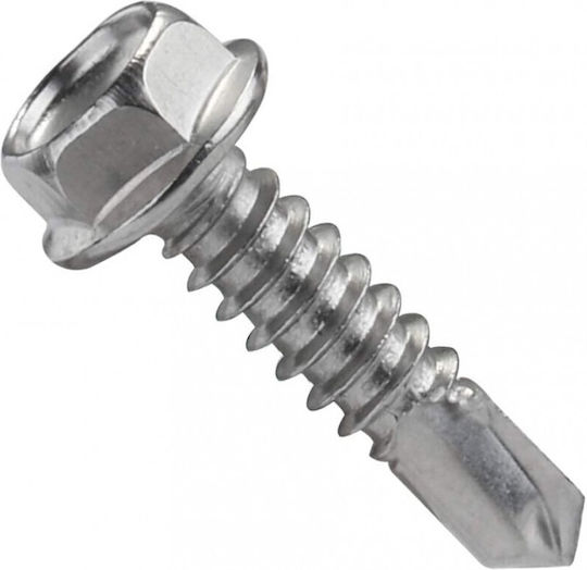 Șuruburi autoforante pentru tablă din oțel galvanizat Hex Din 7504k 6,3mm x 25 100 buc