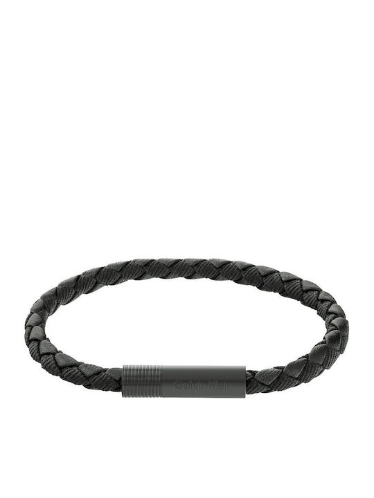 Calvin Klein Herren Armband Schwarzes Leder 35100025 Bijou Box