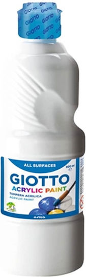 Giotto Paint Tempera de Pictură Alb în Sticlă 500ml 1buc