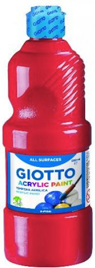 Giotto Paint Ακρυλικό Χρώμα Ζωγραφικής Κόκκινο 500ml
