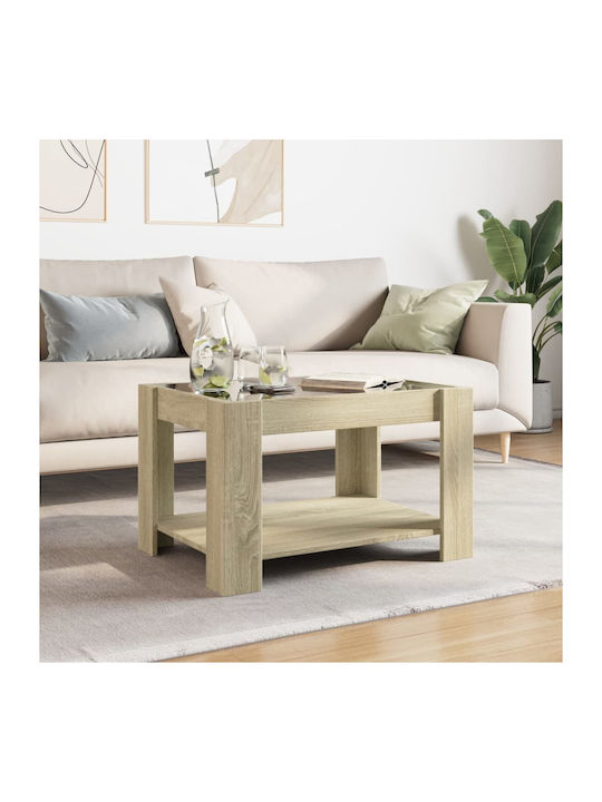 Rectangular Glass Side Table Drys M73xW53xH45cm