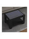 Rectangular Glass Side Table Black M73xW53xH45cm