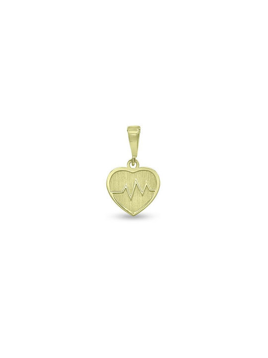 Heart Necklace Yellow Gold K14 Kr2822