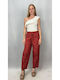 Damen Stoff Hose Red