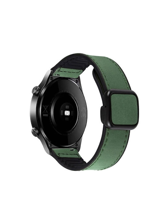 Lederarmband Magnetverschluss Amazfit GTR 4 46mm Grün