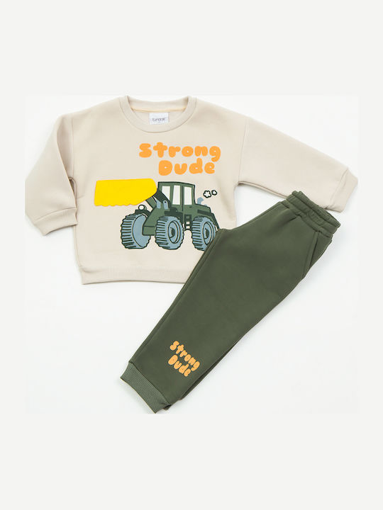 Kinder Sweatpants Set - Jogginganzug Beige 2Stück