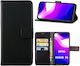 Brieftasche Leder Schwarz (Oppo Reno8)