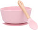 Tutete Kinder-Essgeschirr-Set aus Silikon Rosa
