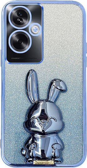 Oppo Rabbit Holder Kickstand Back Cover Σιλικόνης Μπλε (Oppo A79 5G)