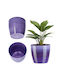 Kadax Topf Kunststoff Purple Marble 16x16cm.