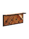 vidaXL Wooden Wall Hanger Brown 60x24cm 1pc