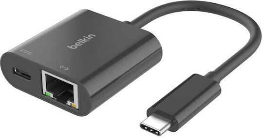 Belkin INC019btBK USB-C Netzwerkadapter mit Verkabelter Ethernet-Verbindung