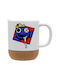 Koupakoupa Blue Becher Keramik mit Deckel Mehrfarbig 330ml