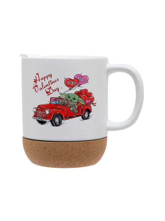 Koupakoupa Happy Valentines Day Becher Keramik mit Deckel 330ml