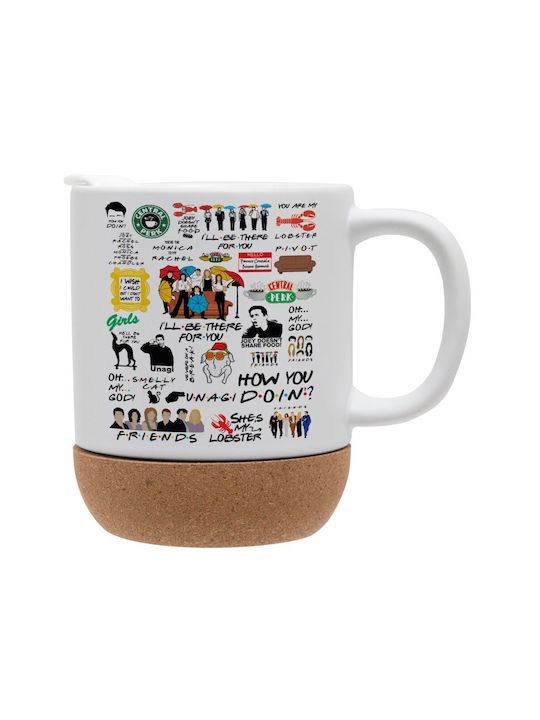 Koupakoupa Friends Mug Ceramic with Lid 330ml