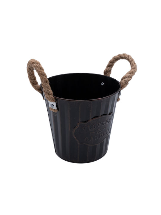 Uncle George Κασπώ Μεταλλικό Μαύρο 14x14x12.5εκ.