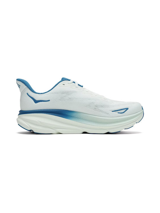 Hoka Clifton 9 Ανδρικά Αθλητικά Παπούτσια Running Λευκά