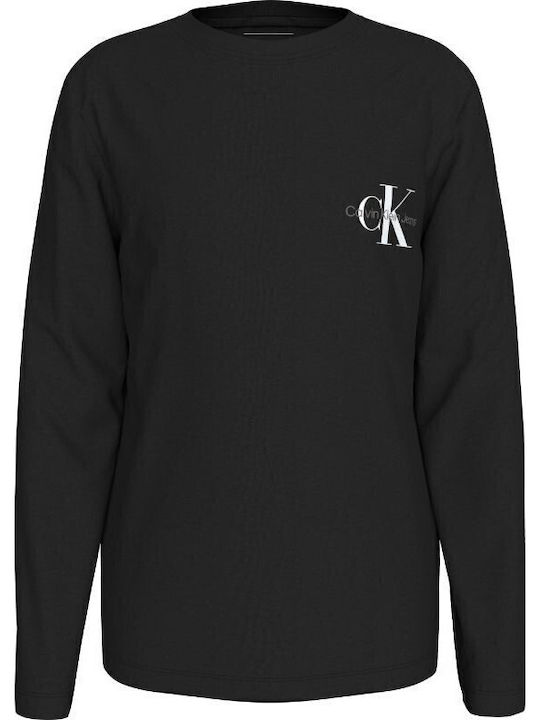 Calvin Klein Παιδική Μπλούζα Μακρυμάνικη Μαύρη