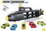 Shark Submarine Garage 6 Vehicles 58x23x11cm