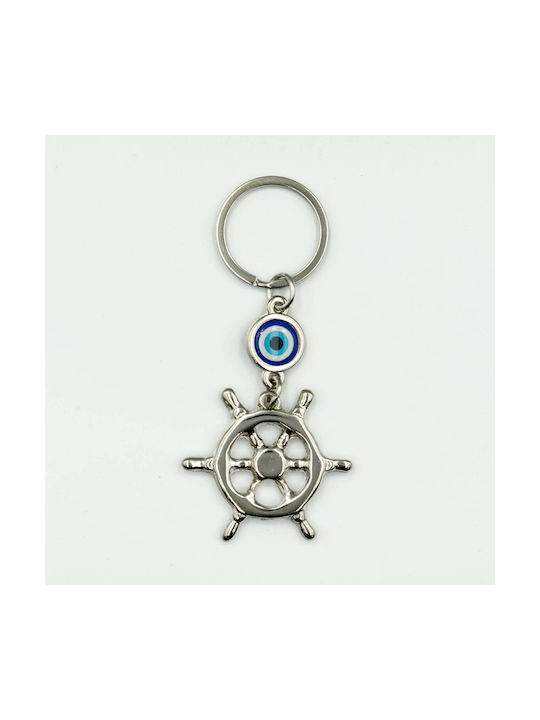 Steering Wheel Evil Eye Keychain