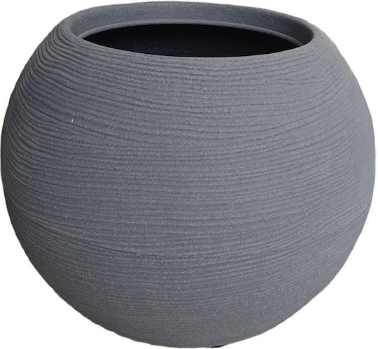 Pflanzkübel Kunststoff Kugelform Anthrazit Sfri50 50x42