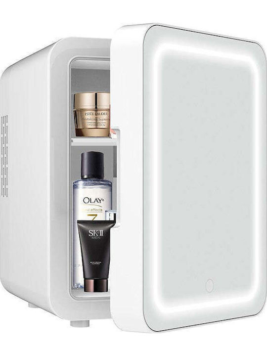 Mini Cosmetic Fridge Flippy Dual Heating Cooling Function Portable 8l White