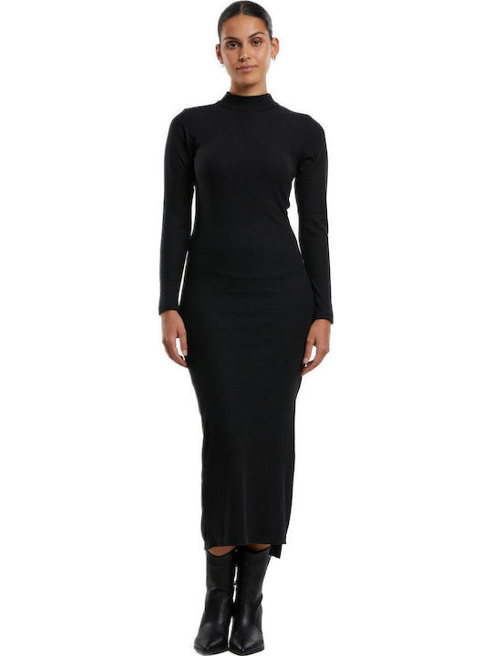 Midi Φόρεμα Πλεκτό Black
