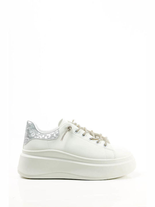 Ligglo Femei Sneakers White / Silver