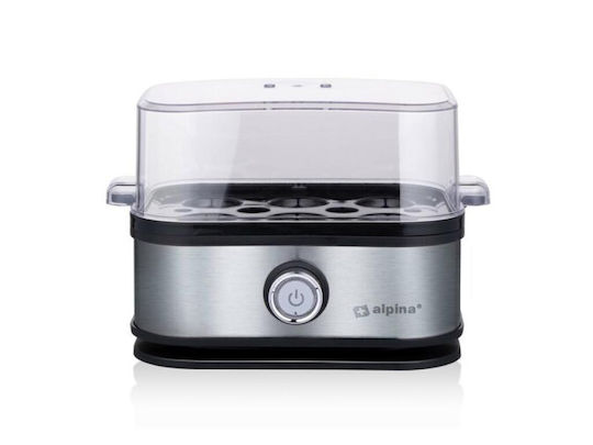 Alpina Appliances Βραστήρας Αυγών 6 Θέσεων 210W Ασημί