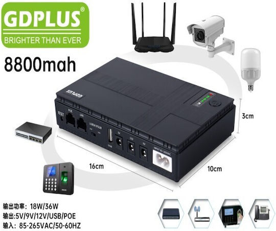 Πολυλειτουργικο Power Bank 18w/8.800mah Gd-03800