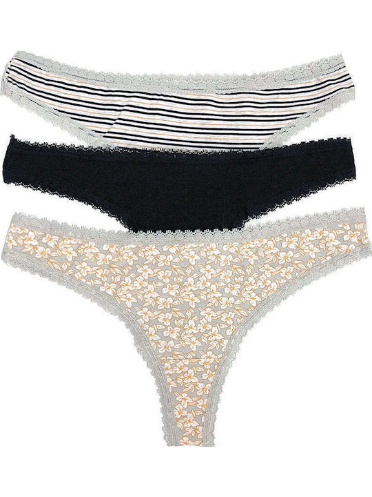 Βαμβακερά Damen Zeichenfolge 3Pack