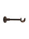 Zogometal Curtain rail base Wall made of Metal Antique Rust 1pcs